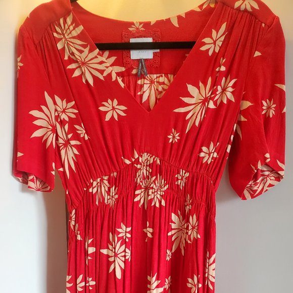 Anthropologie HD in Paris Felicity Archipelago Dress in Red Floral Motif - Picture 2 of 3